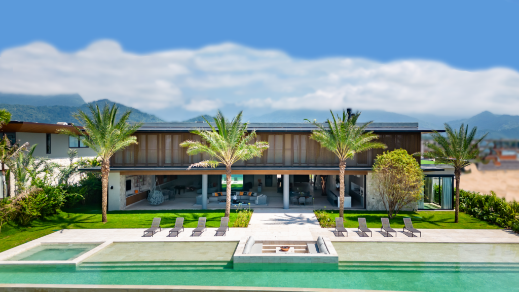 Fachada da casa em Angra dos Reis